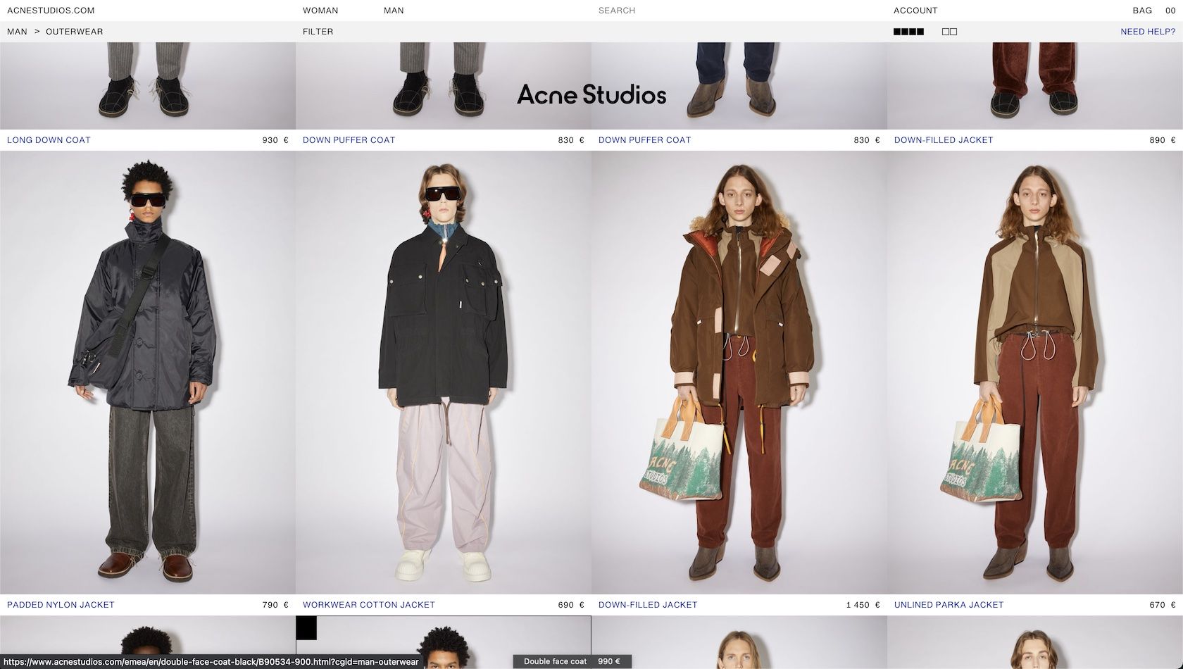 Acne Studios Website