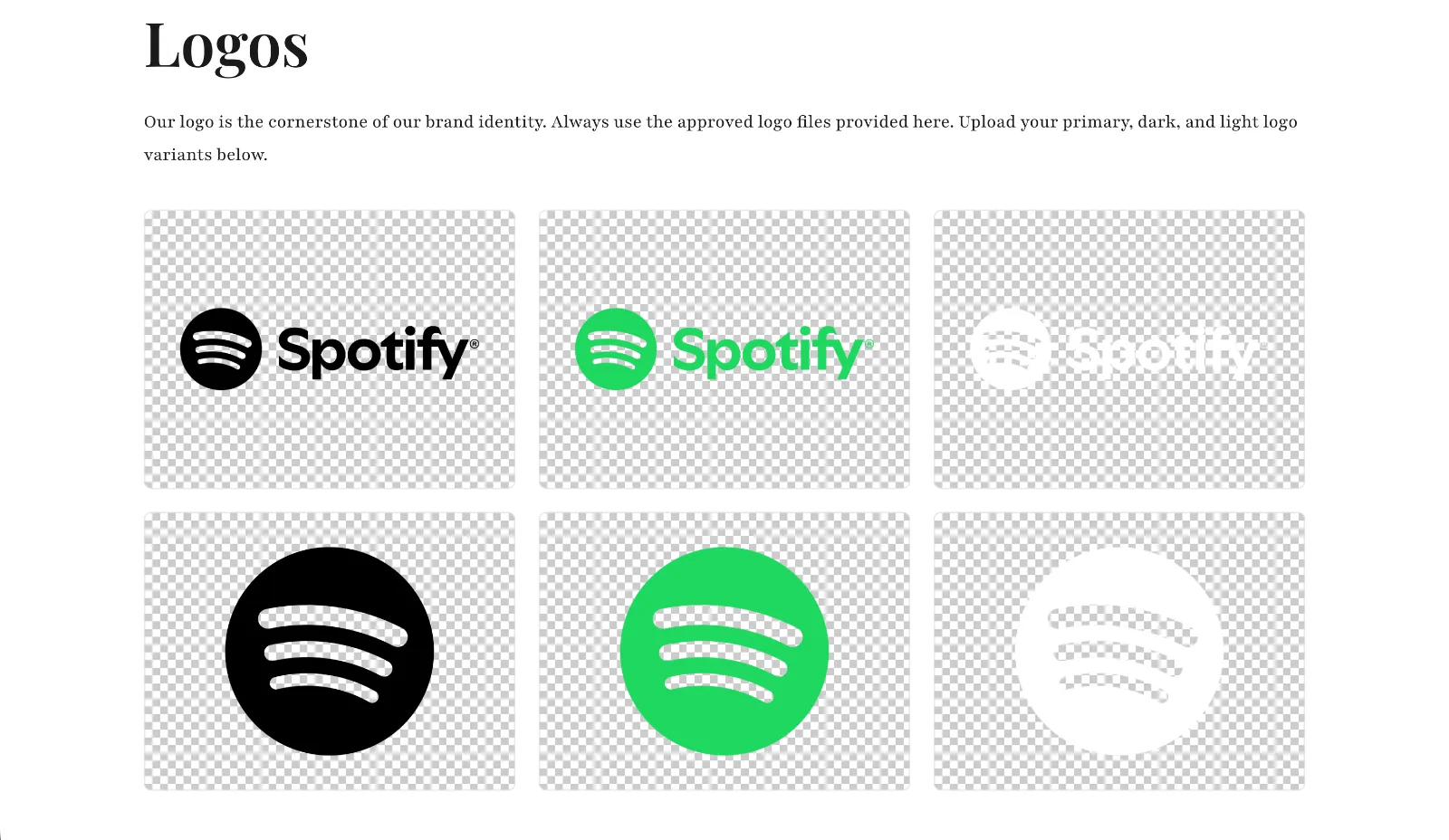 Image: Published site examples showing different template styles