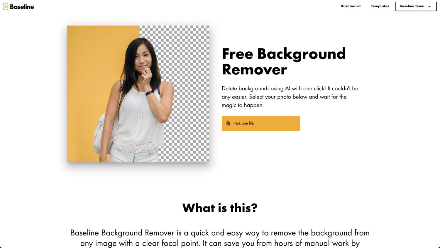 Free Background Remover | Baseline