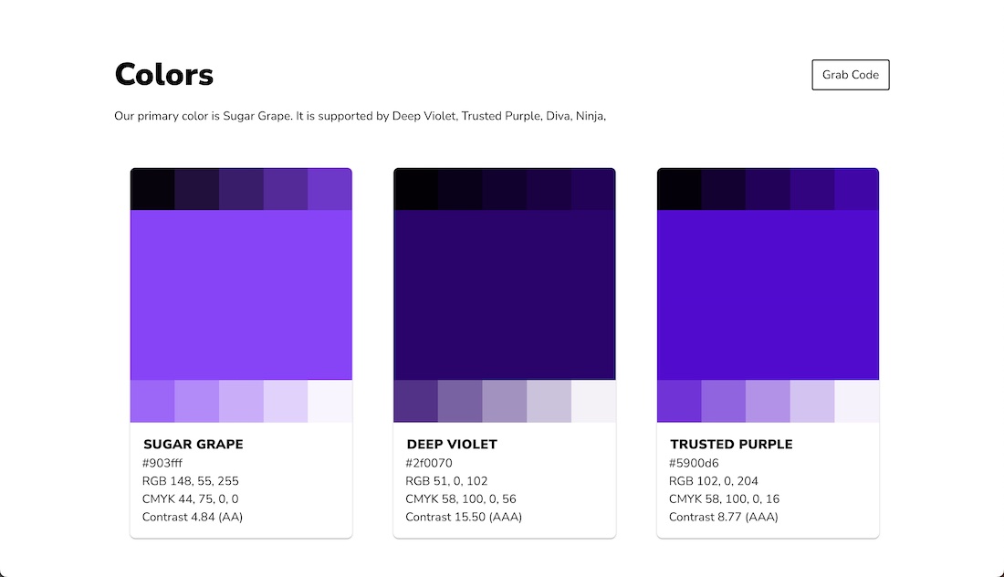Color palette