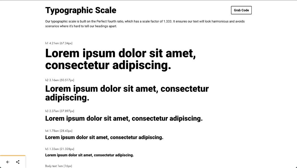 Type scale