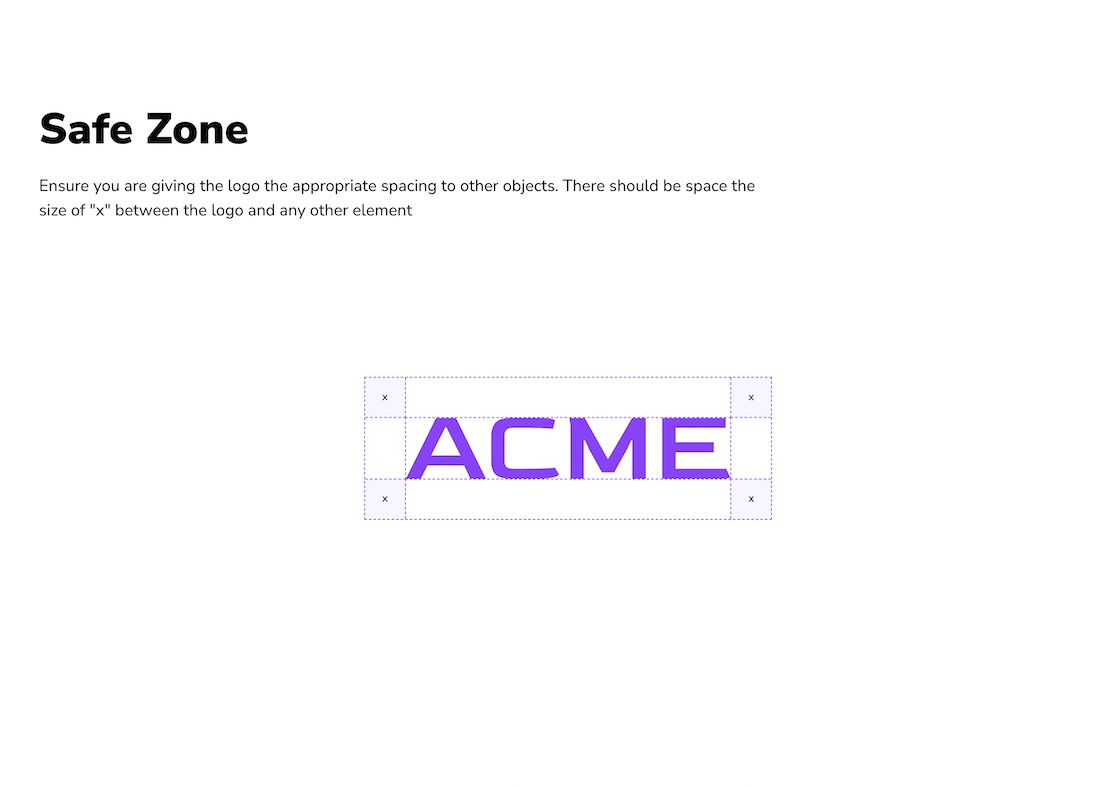 Logo safe zone